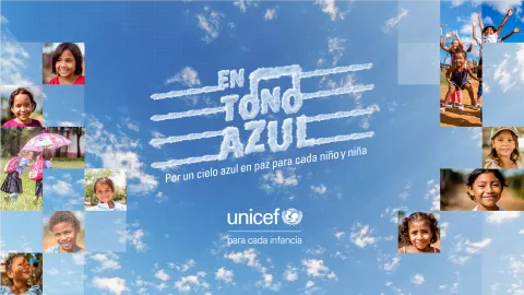 En el Día Mundial de la Infancia y a 34 años de la promulgación de la Convención sobre los Derechos del Niño, UNICEF Colombia lanza su campaña “En tono azul”