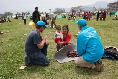 UNICEF staff helping victims of Nepal EQ