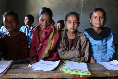 students in rural areas in the classroom