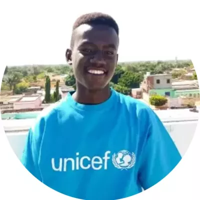 A portrait of UNICEF Youth Advocate Makhtom Abdalla