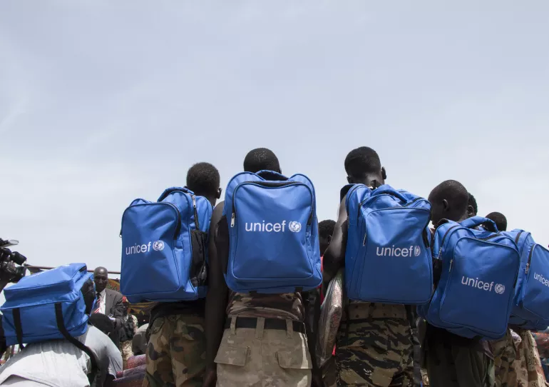On 17 May 2018 in Pibor, South Sudan, 210 children were formally released from armed groups. During the release ceremony, the children were formally disarmed and provided with civilian clothes. 